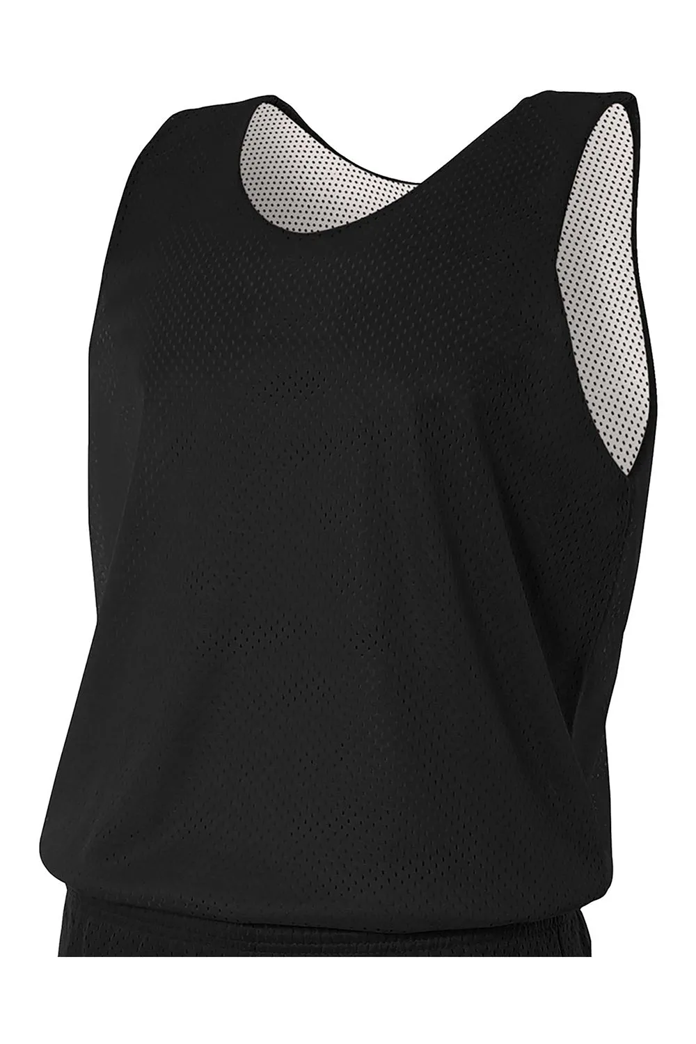 A4 Mens Reversible Mesh Moisture Wicking Tank Top - Black