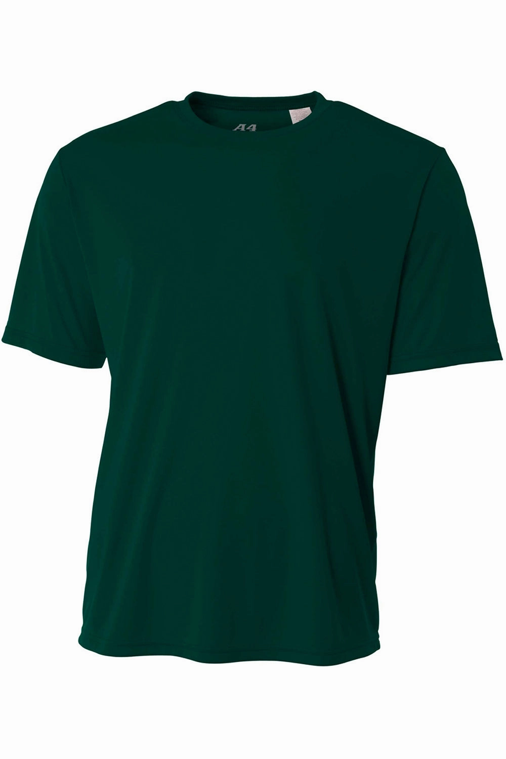 A4 Mens Performance Moisture Wicking Short Sleeve Crewneck T-Shirt - Forest Green