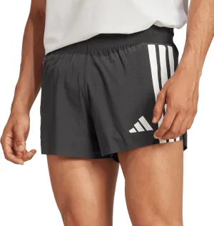 adidas Adizero 3 Inch Split Mens Running Shorts - Black men's shorts for summer activities and lounging