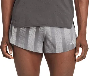 adidas Adizero Pro 3 Inch Mens Running Shorts - Grey men's shorts for summer activities and lounging