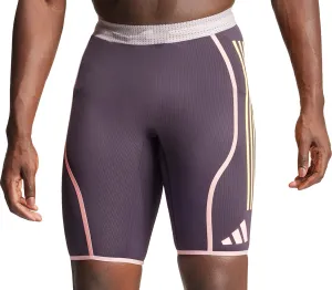 adidas Adizero Promo Mens Short Running Tights - Purple men's shorts for summer activities and lounging