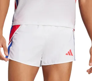 adidas Adizero Retro 3 Inch Mens Running Shorts - White men's shorts for summer activities and lounging