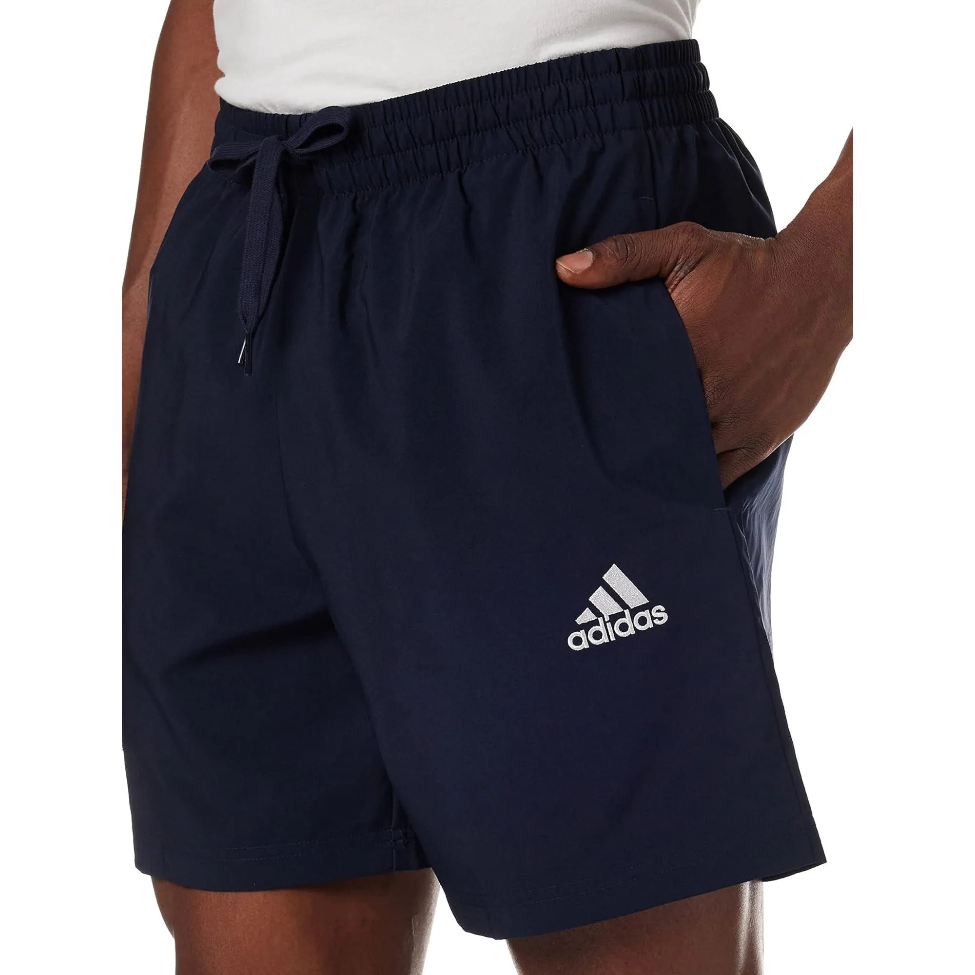 adidas AeroReady Essentials Chelsea Mens Training Shorts - Navy men's shorts for summer activities and lounging