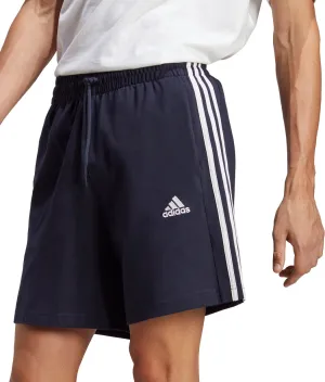 adidas Essentials 3 Stripes 7 Inch Mens Shorts - Navy men's shorts for summer activities and lounging