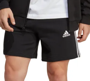 adidas Essentials 3 Stripes Mens Shorts - Black men's shorts for summer activities and lounging