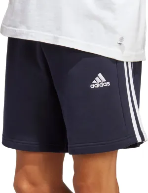 adidas Essentials 3 Stripes Mens Shorts - Navy men's shorts for summer activities and lounging