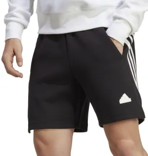adidas Future Icons 3 Stripes Mens Shorts - Black men's shorts for summer activities and lounging