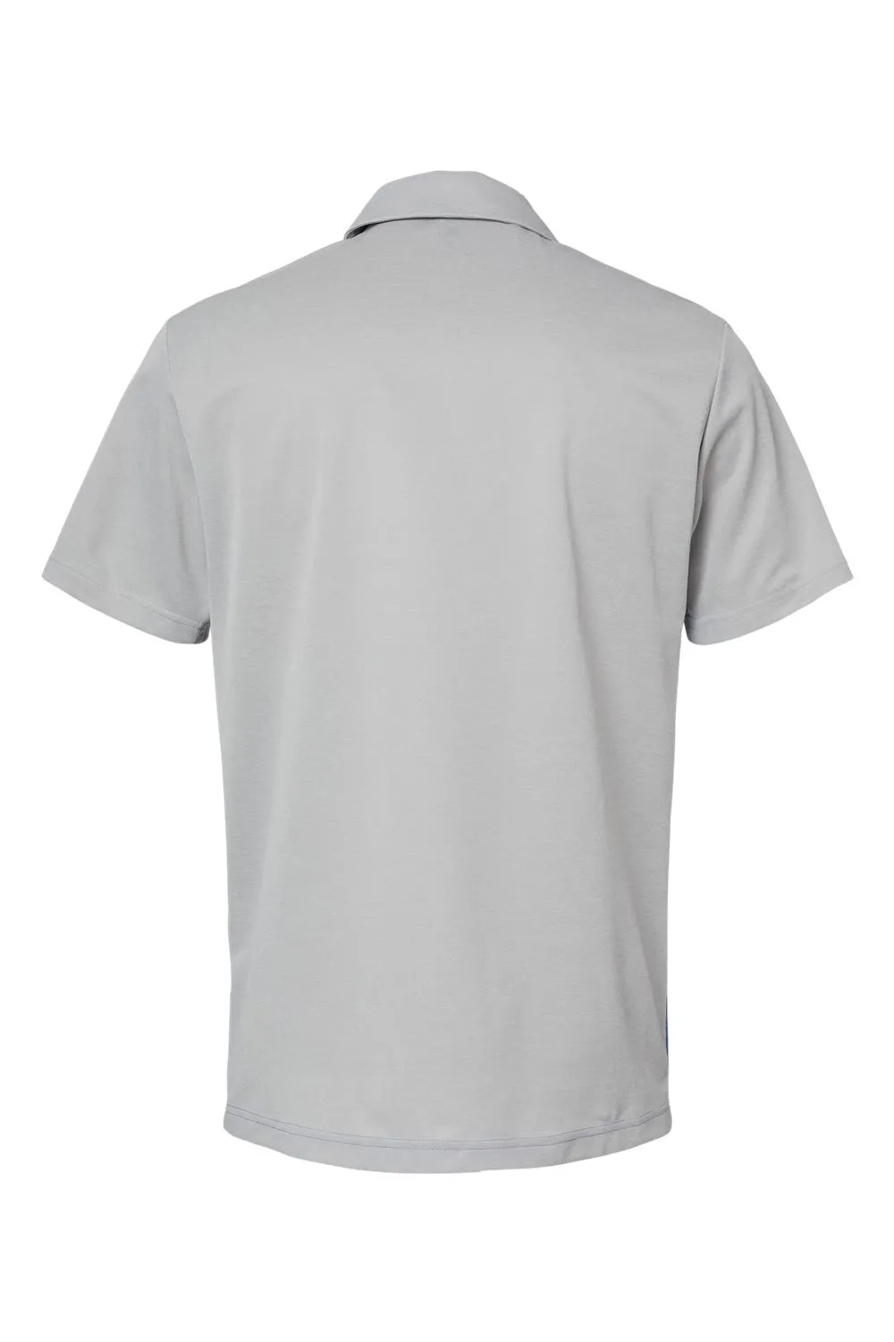 Adidas Mens 3 Stripes Colorblock UPF 50  Short Sleeve Polo Shirt - Heather Grey/Heather Collegiate Royal Blue