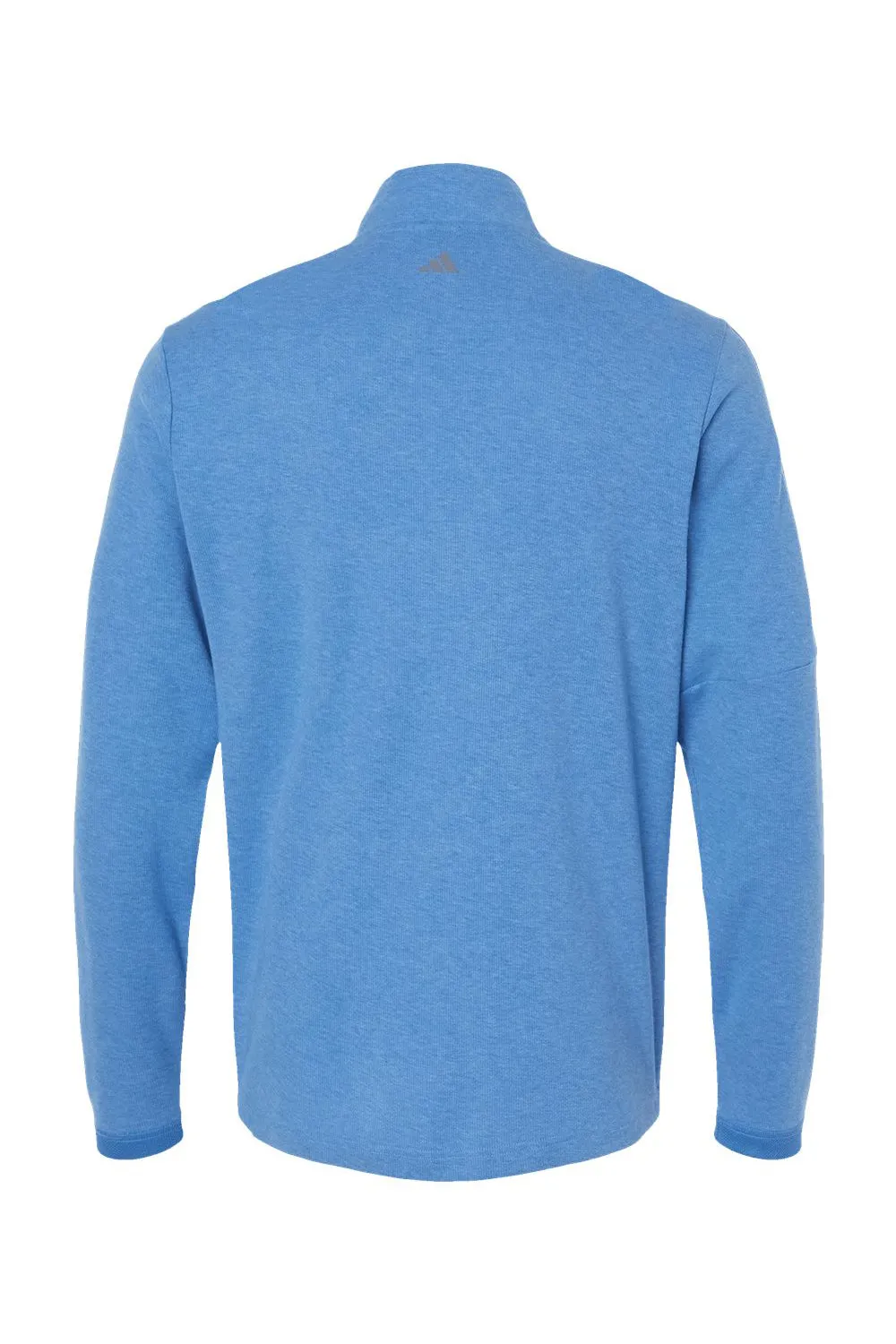 Adidas Mens 3 Stripes Moisture Wicking 1/4 Zip Sweater - Focus Blue Melange