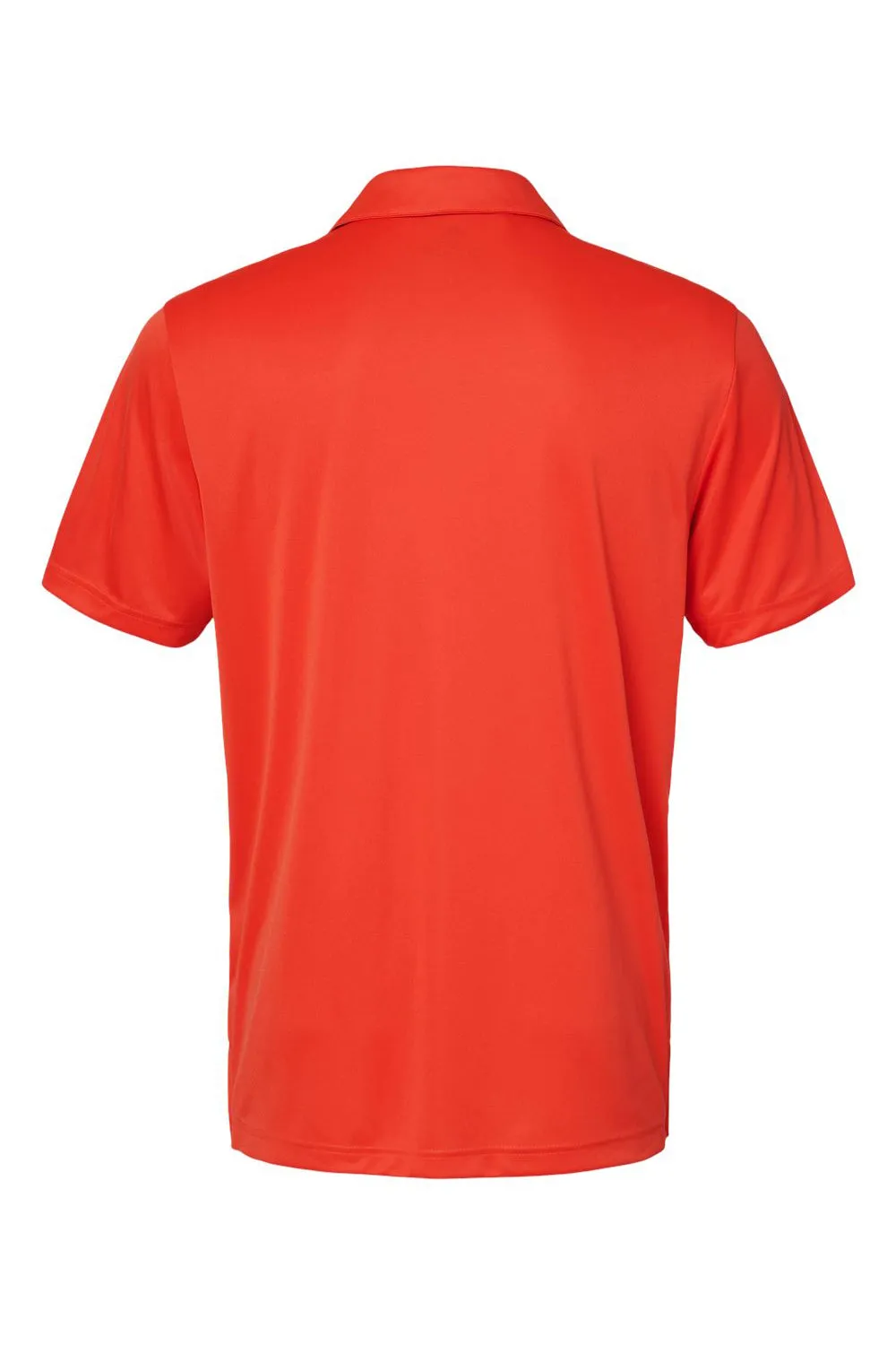 Adidas Mens 3 Stripes UPF 50  Short Sleeve Polo Shirt - Blaze Orange/Black - Closeout