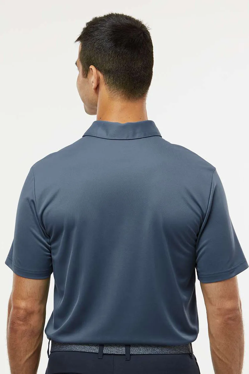 Adidas Mens Camo Chest Print Short Sleeve Polo Shirt - Tech Ink Blue