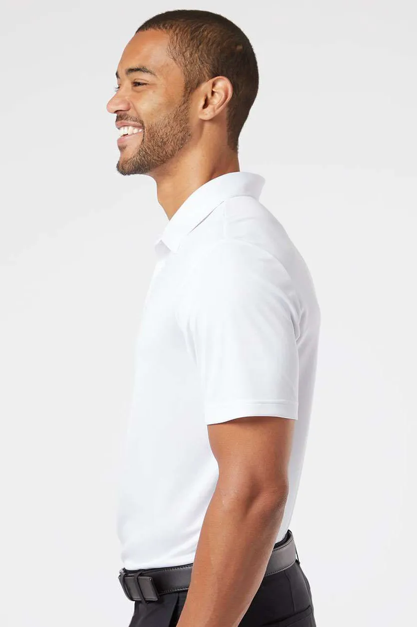 Adidas Mens Floating 3 Stripes UPF 50  Short Sleeve Polo Shirt - White/Black