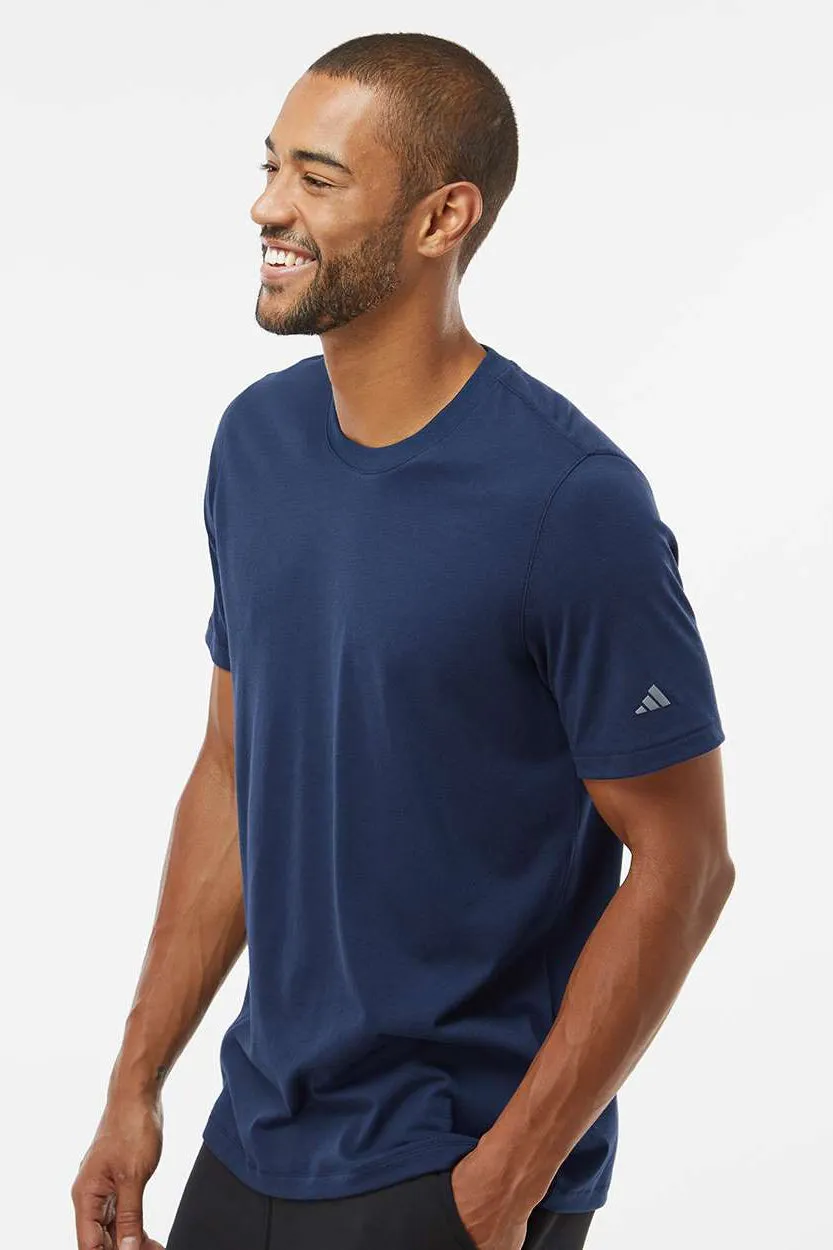 Adidas Mens Short Sleeve Crewneck T-Shirt - Collegiate Navy Blue