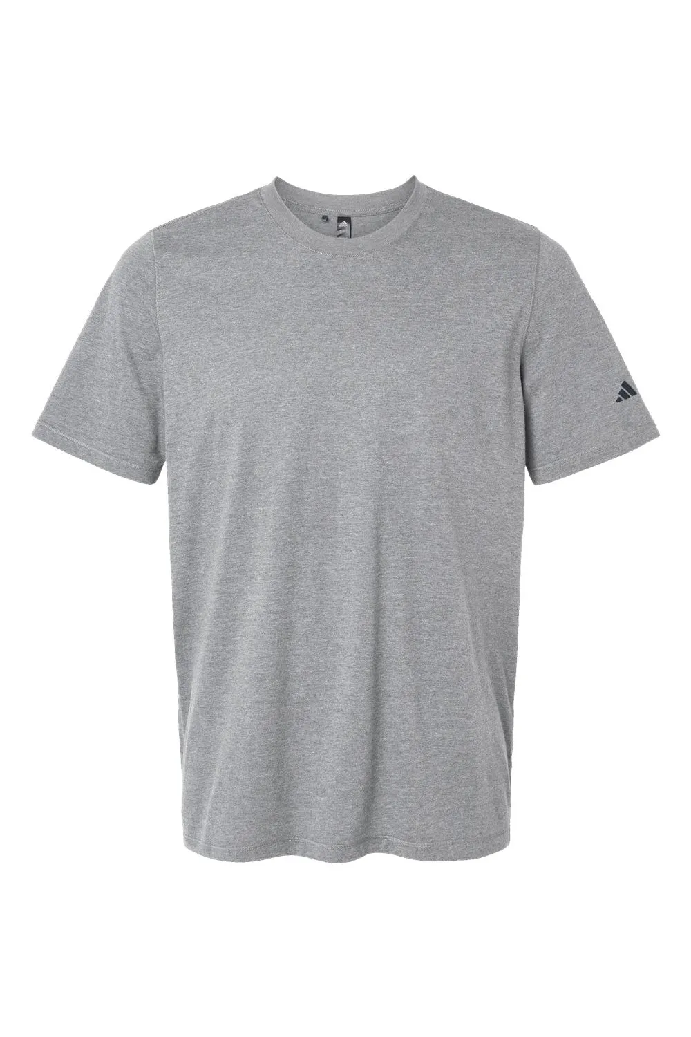 Adidas Mens Short Sleeve Crewneck T-Shirt - Heather Medium Grey