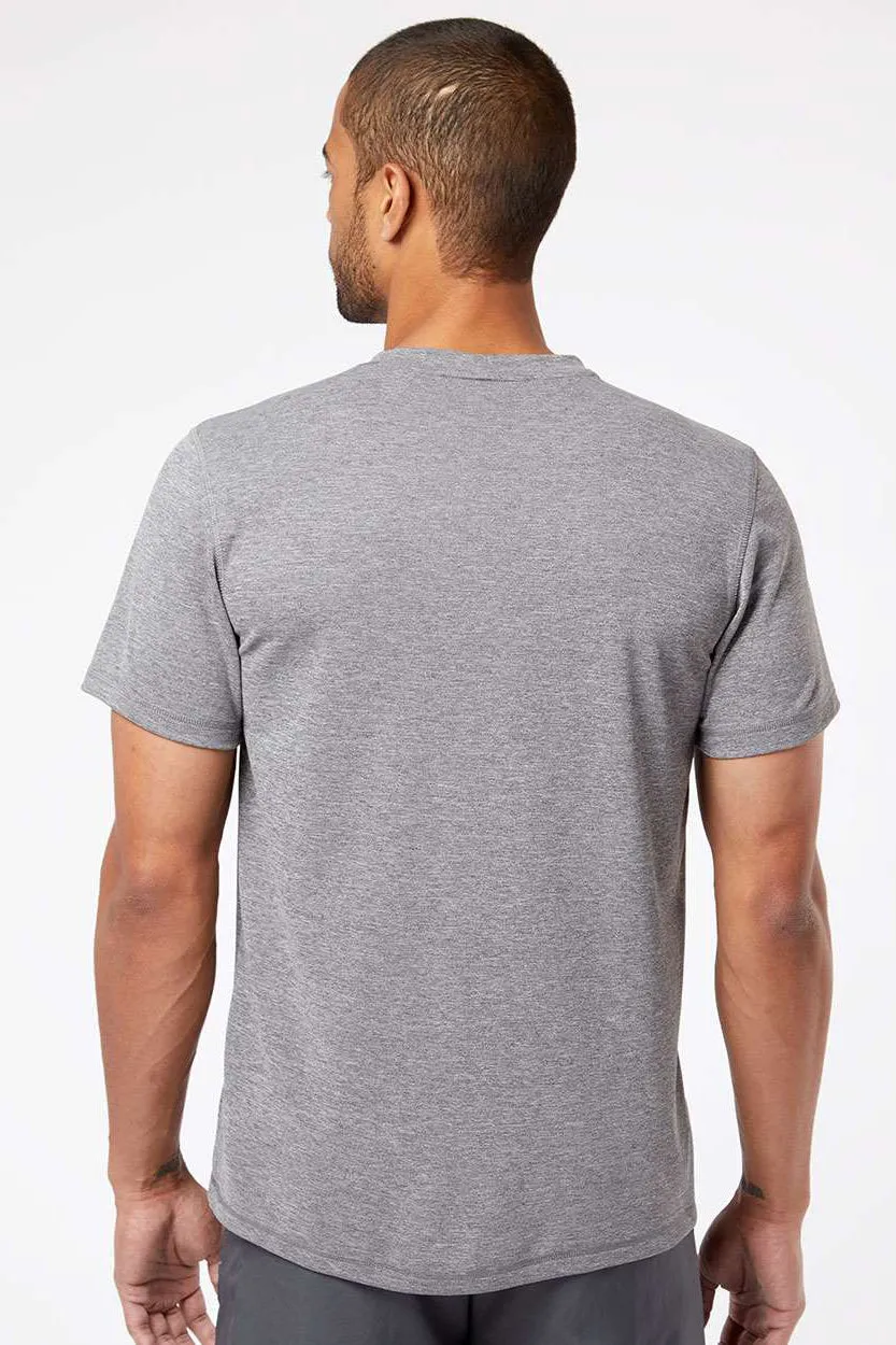 Adidas Mens UPF 50  Short Sleeve Crewneck T-Shirt - Heather Black