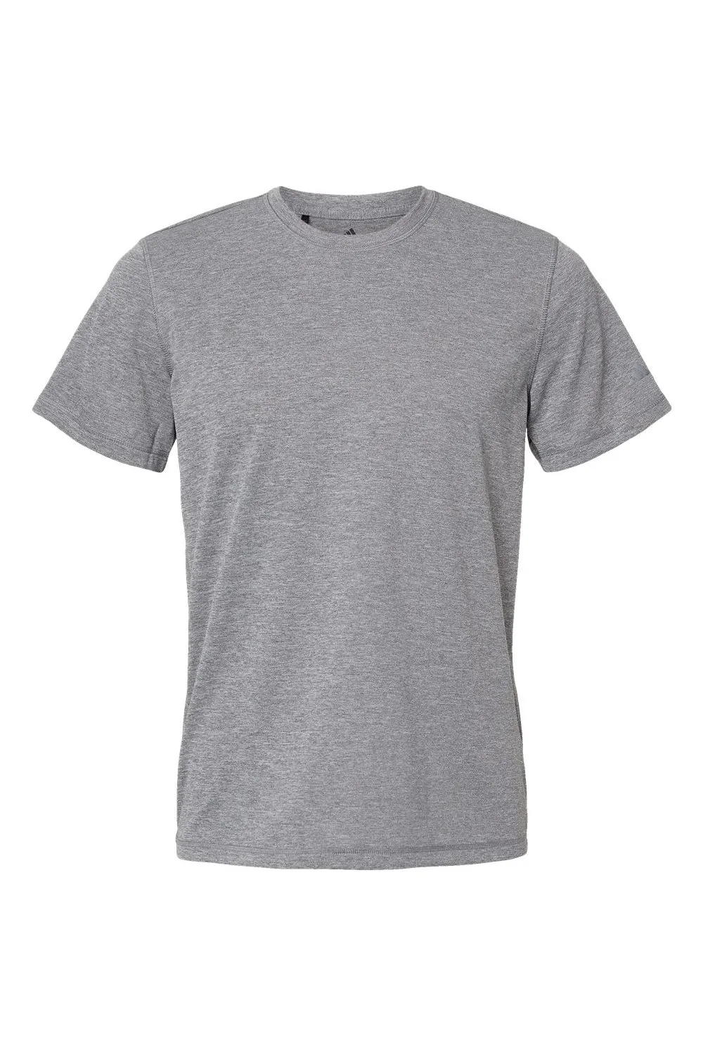 Adidas Mens UPF 50  Short Sleeve Crewneck T-Shirt - Heather Black
