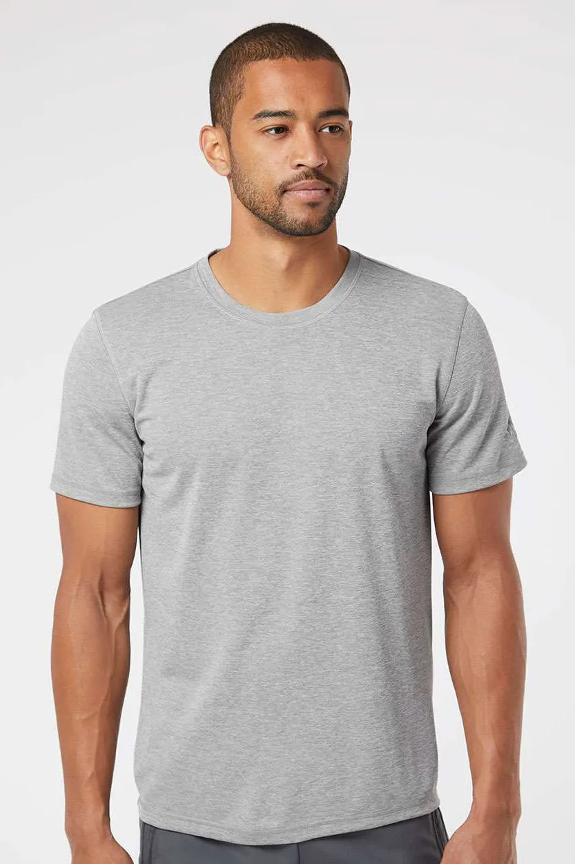 Adidas Mens UPF 50  Short Sleeve Crewneck T-Shirt - Heather Grey - Closeout