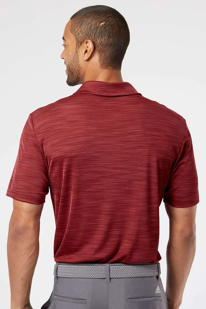 Adidas Mens UPF 50  Short Sleeve Polo Shirt - Collegiate Burgundy Melange