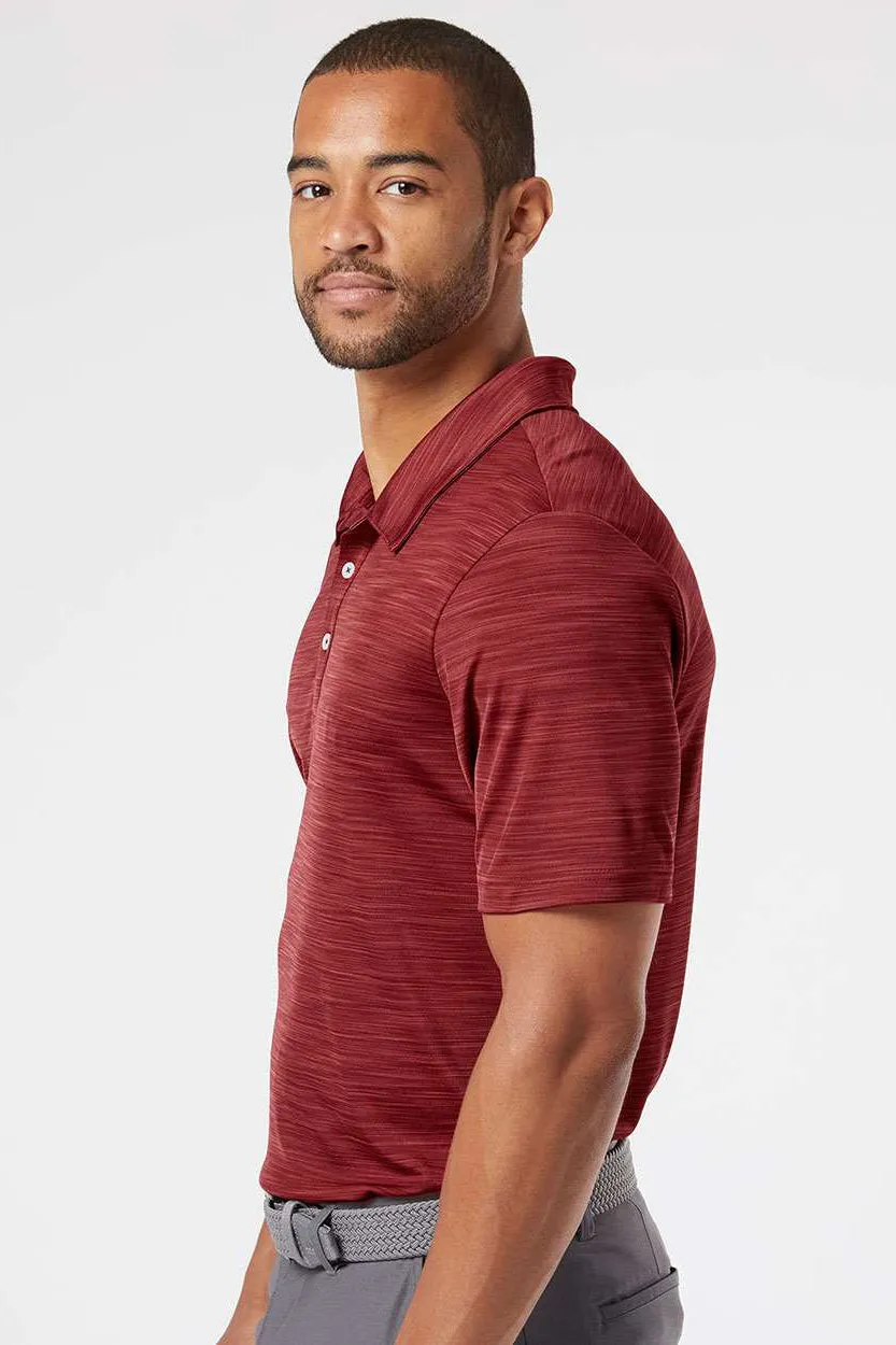 Adidas Mens UPF 50  Short Sleeve Polo Shirt - Collegiate Burgundy Melange