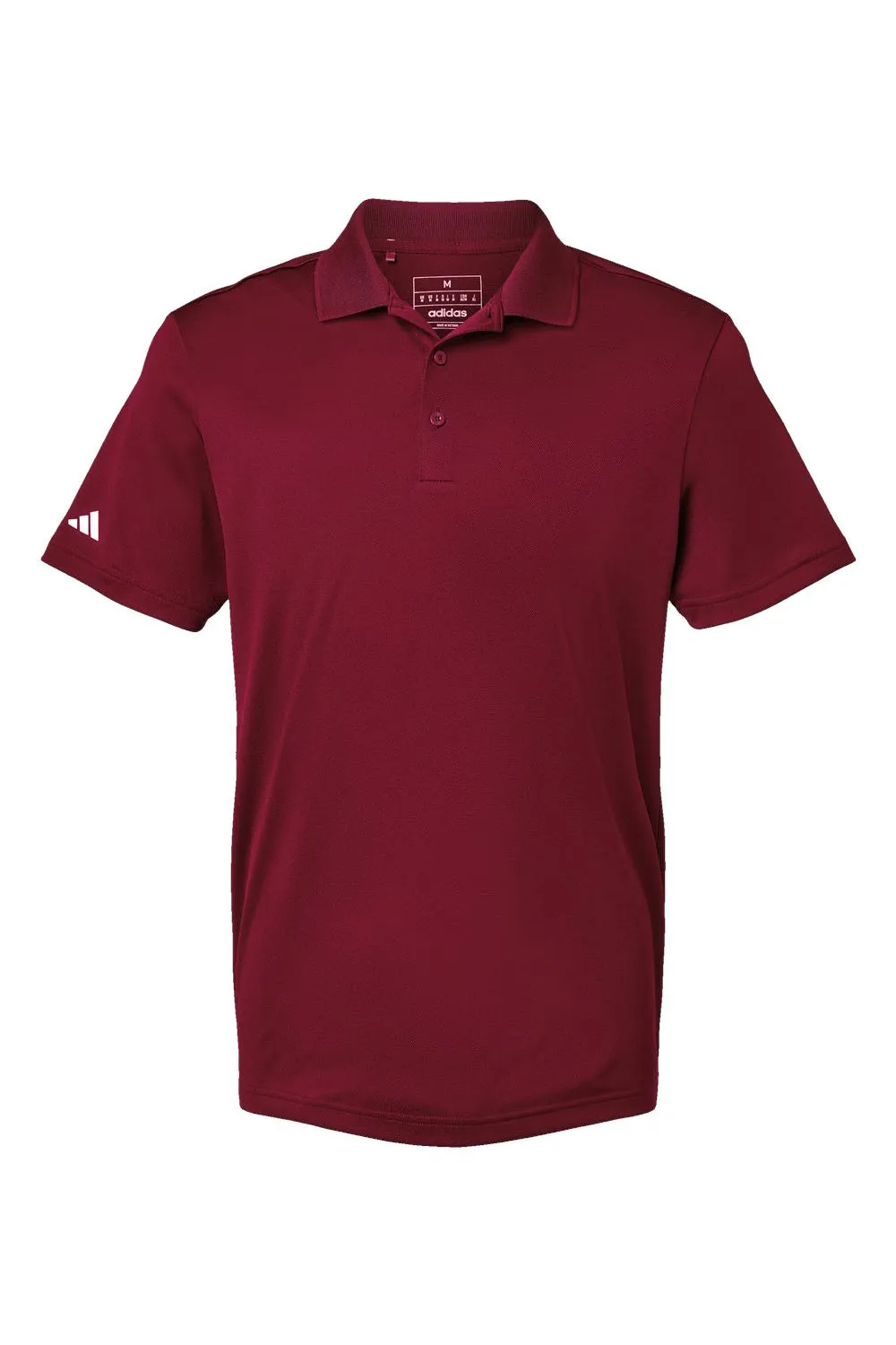 Adidas Mens UV Protection Short Sleeve Polo Shirt - Collegiate Burgundy