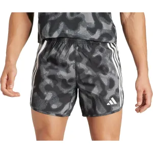 adidas Own The Run 3 Stripes 5 Inch Mens Running Shorts - Grey men's shorts for summer activities and lounging