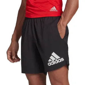 adidas Run It 7 Inch Mens Running Shorts - Black men's shorts for summer activities and lounging