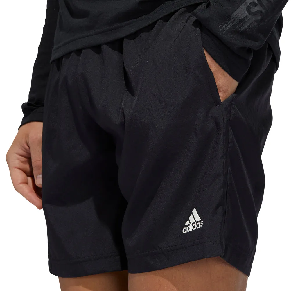 adidas Run It PB 5 Inch Mens Running Shorts - Black men's shorts for summer activities and lounging