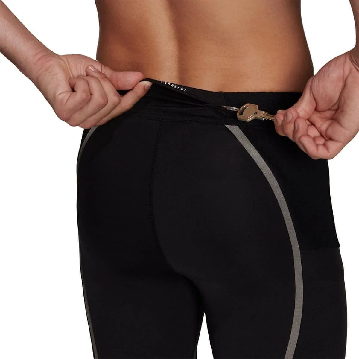 adidas Saturday Mens Short Running Tights - Black