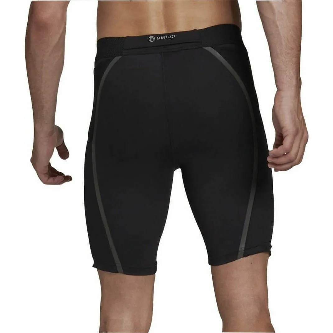 adidas Saturday Mens Short Running Tights - Black