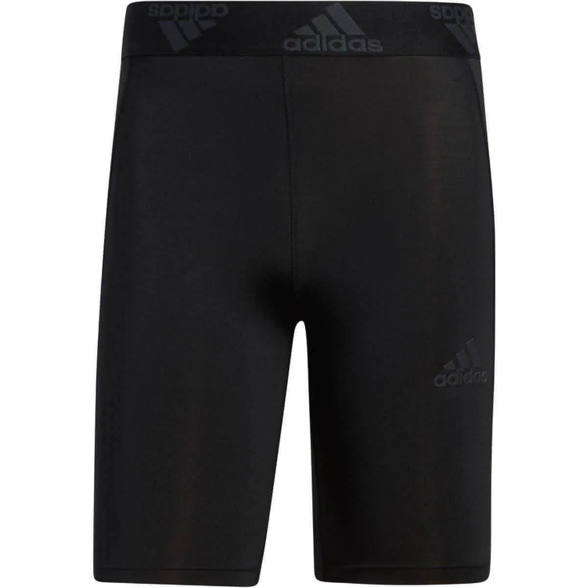 adidas Tech-Fit 3 Stripe Mens Short Running Tights - Black