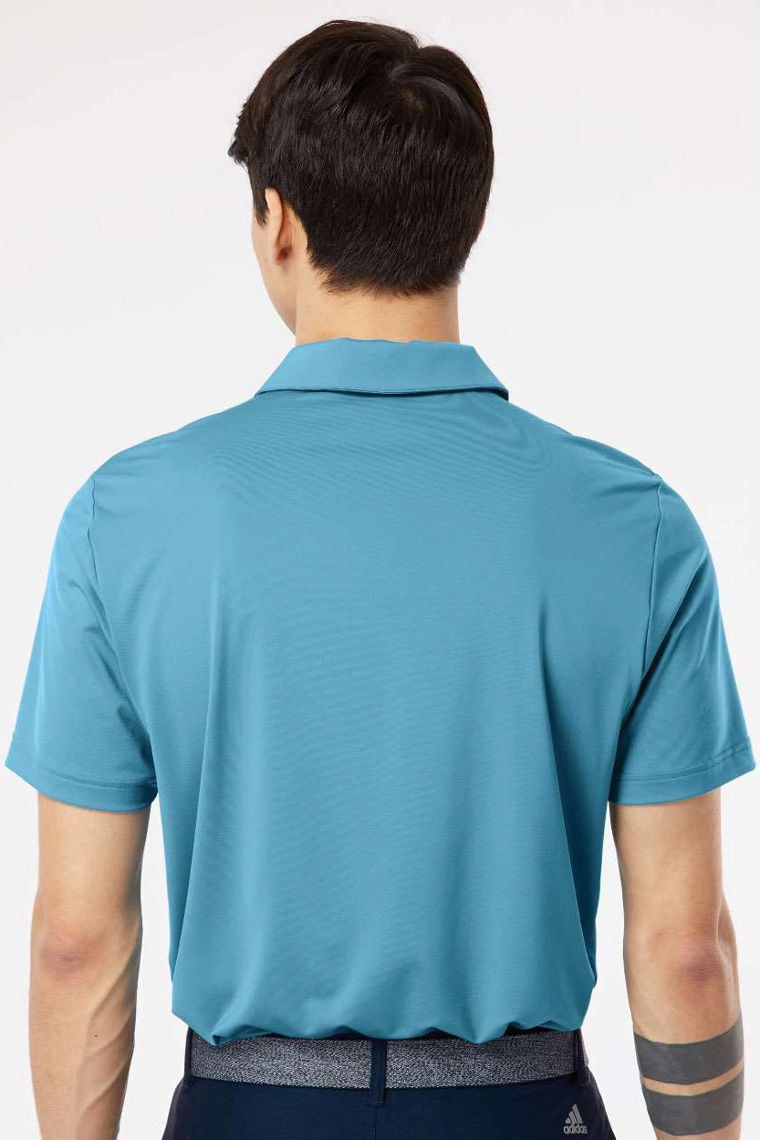 Adidas Mens Ultimate Moisture Wicking Short Sleeve Polo Shirt - Hazy Blue