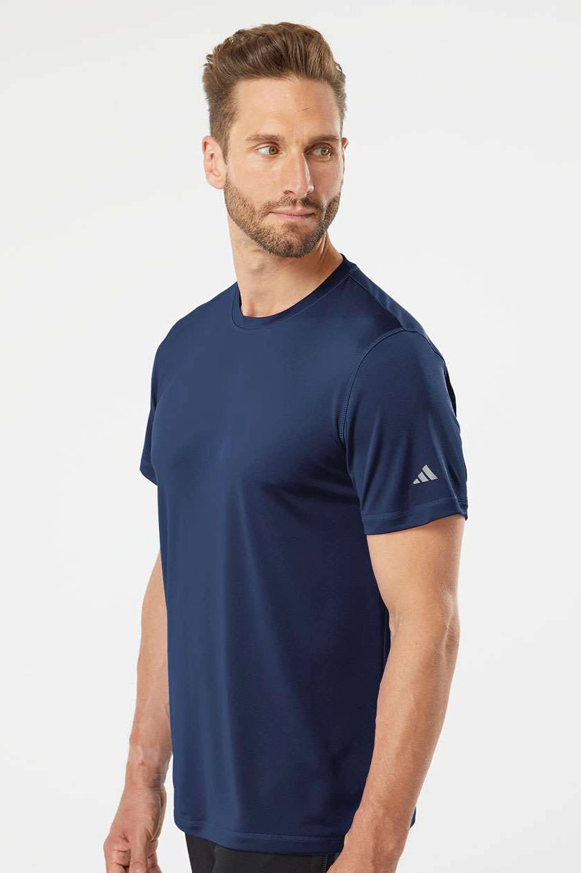Adidas Mens UPF 50  Short Sleeve Crewneck T-Shirt - Collegiate Navy Blue - Closeout
