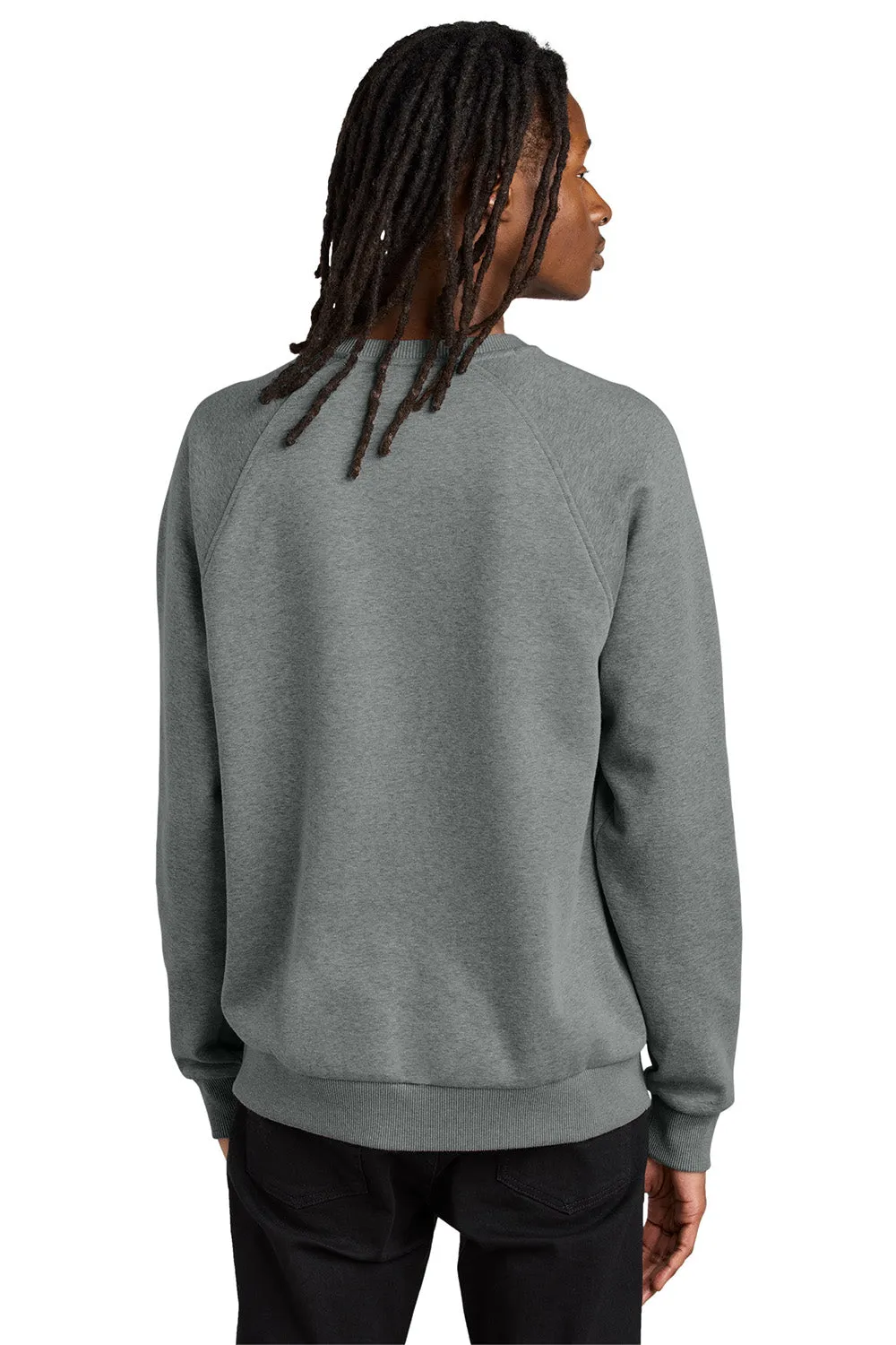 Allmade Mens CVC Fleece Crewneck Sweatshirt - Heather Aluminum Grey