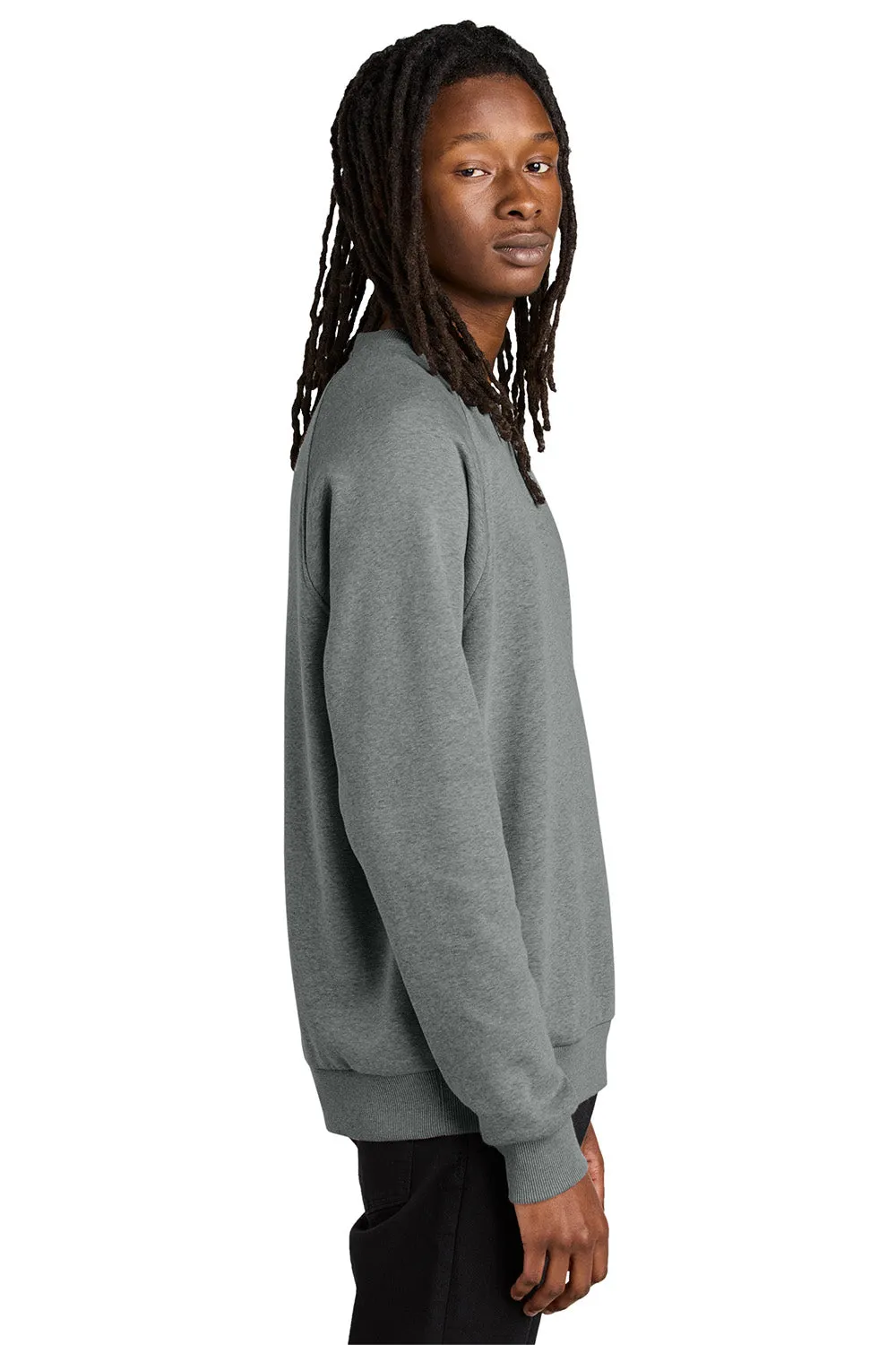 Allmade Mens CVC Fleece Crewneck Sweatshirt - Heather Aluminum Grey