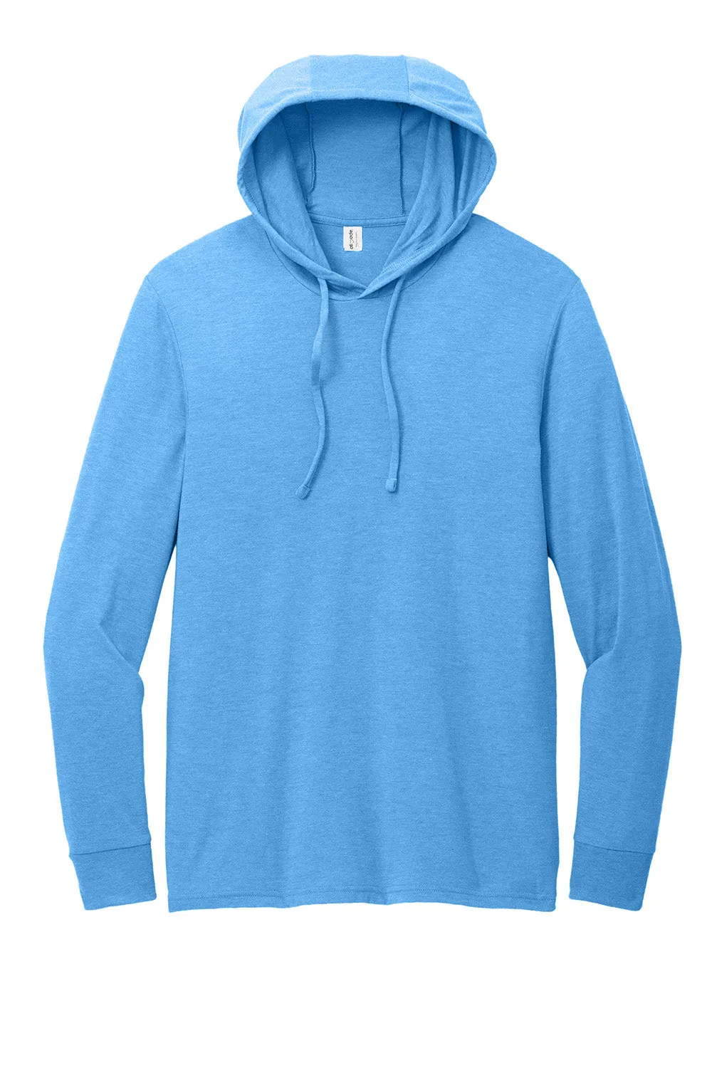 Allmade Mens Long Sleeve Hooded T-Shirt Hoodie - Azure Blue