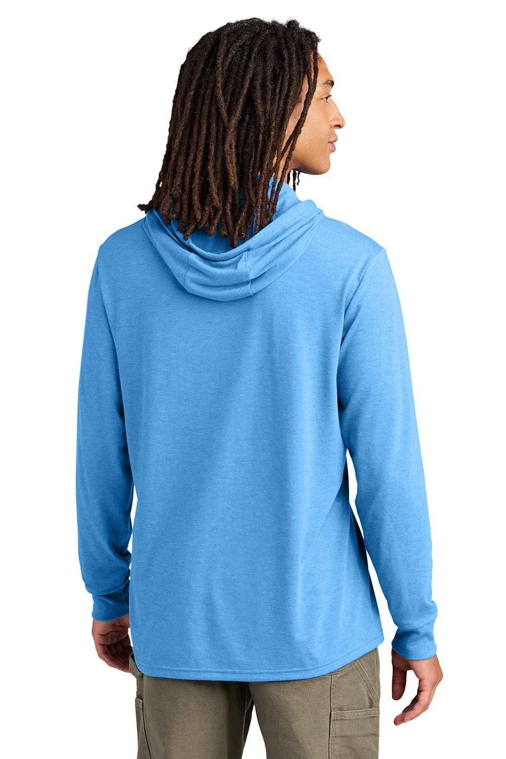 Allmade Mens Long Sleeve Hooded T-Shirt Hoodie - Azure Blue