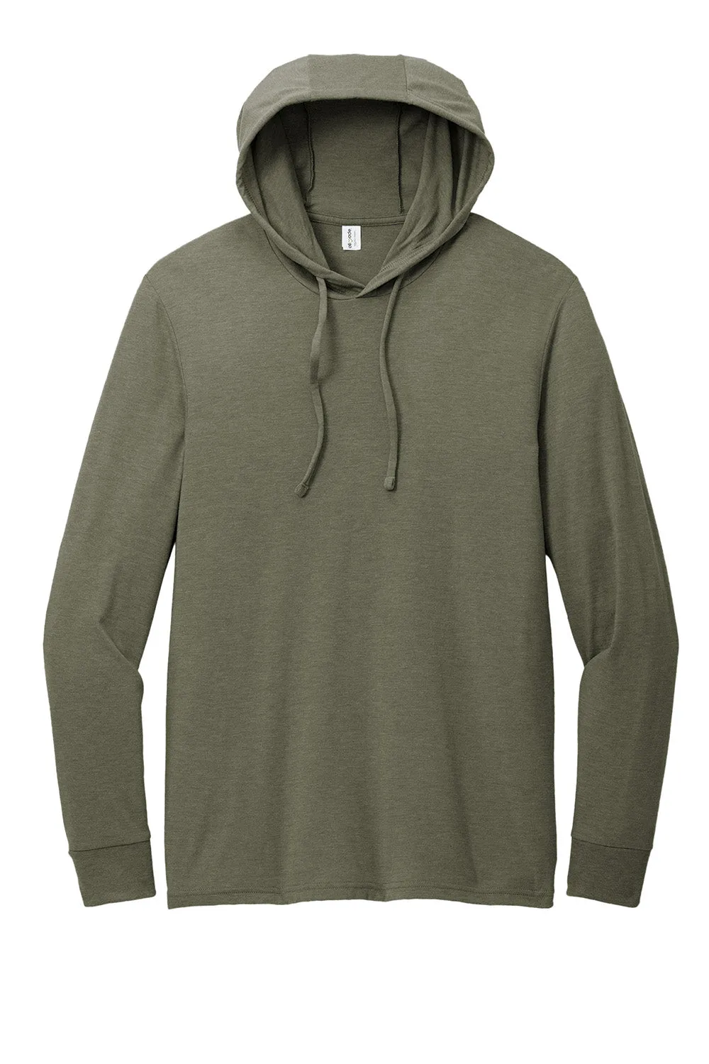 Allmade Mens Long Sleeve Hooded T-Shirt Hoodie - Olive You Green