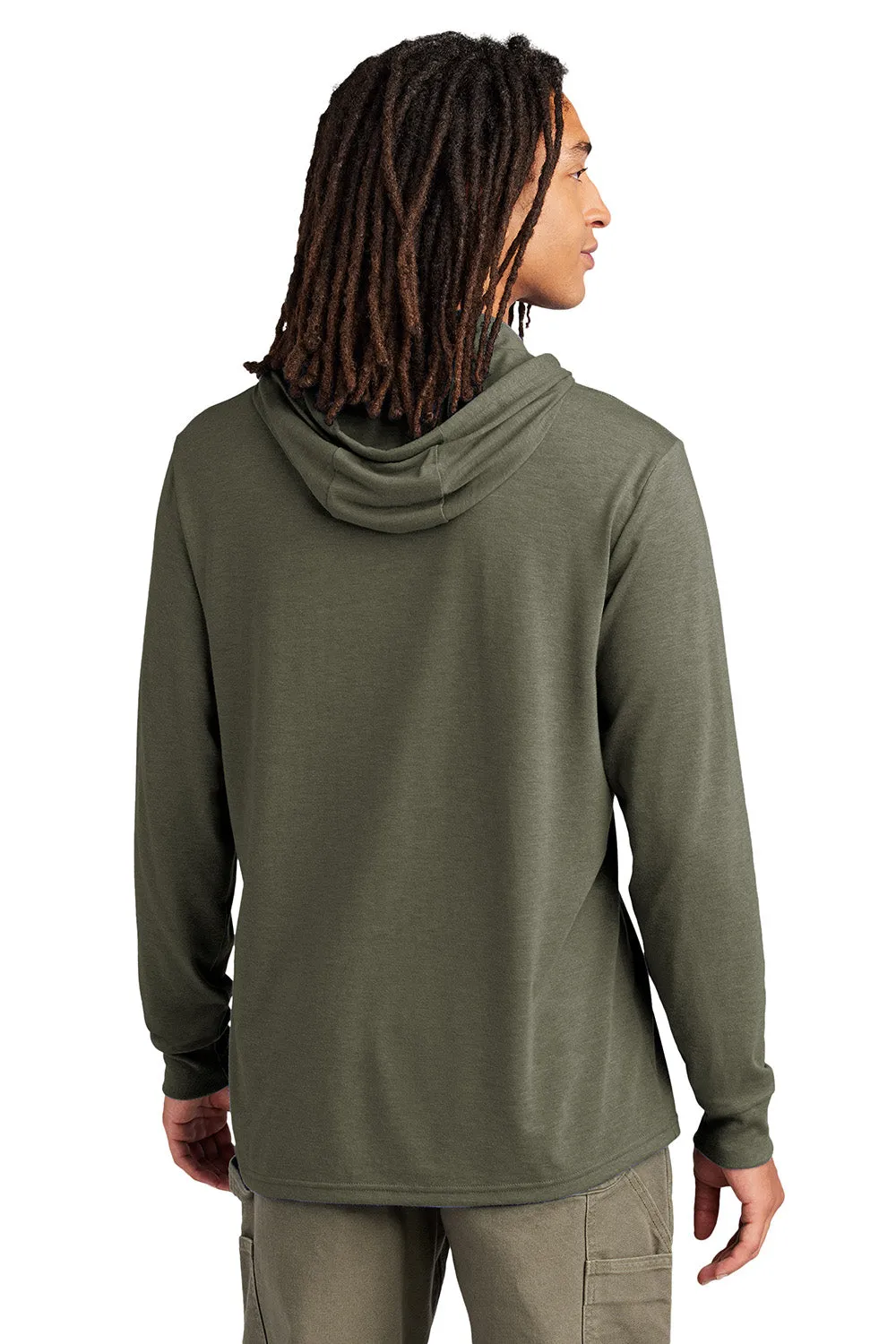 Allmade Mens Long Sleeve Hooded T-Shirt Hoodie - Olive You Green