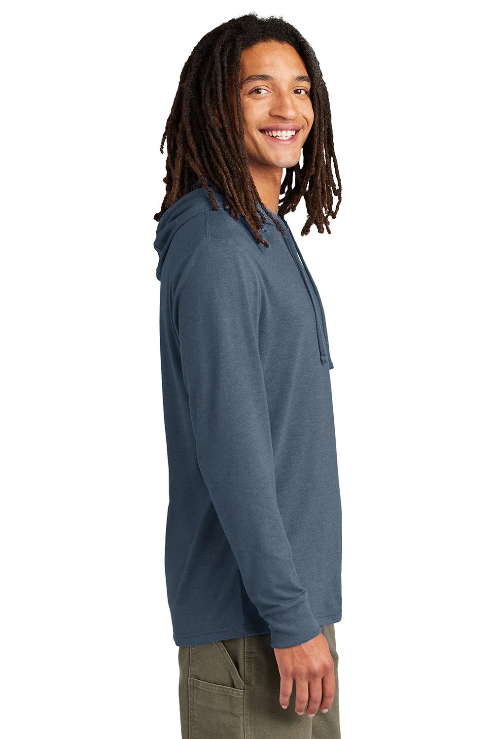 Allmade Mens Long Sleeve Hooded T-Shirt Hoodie - Rebel Blue