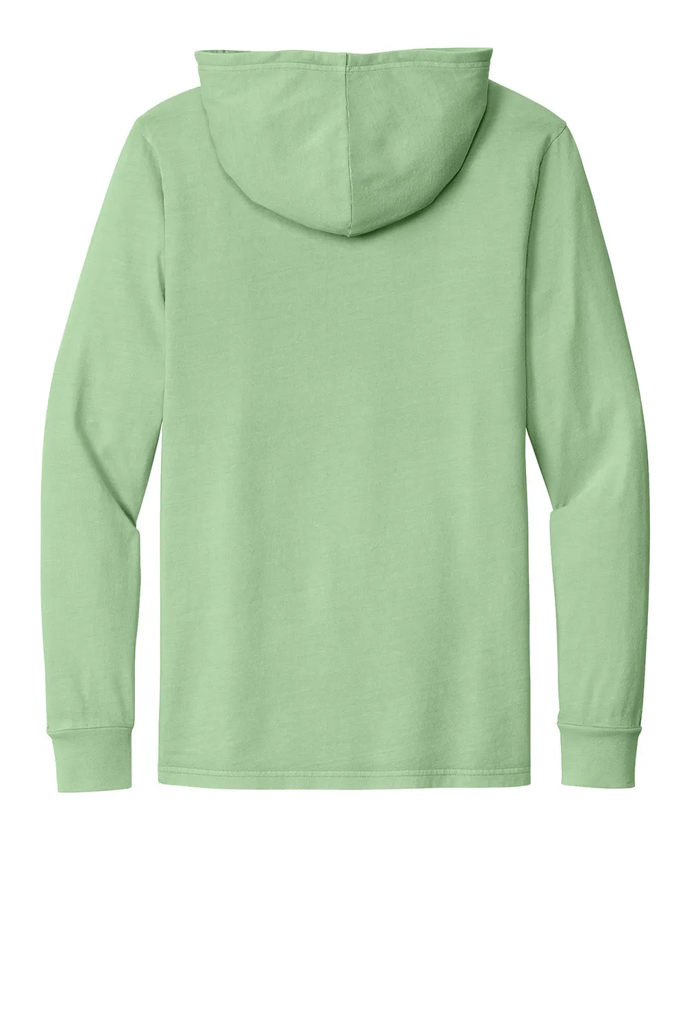 Allmade Mens Mineral Dye Long Sleeve Hooded T-Shirt Hoodie - Lichen Green