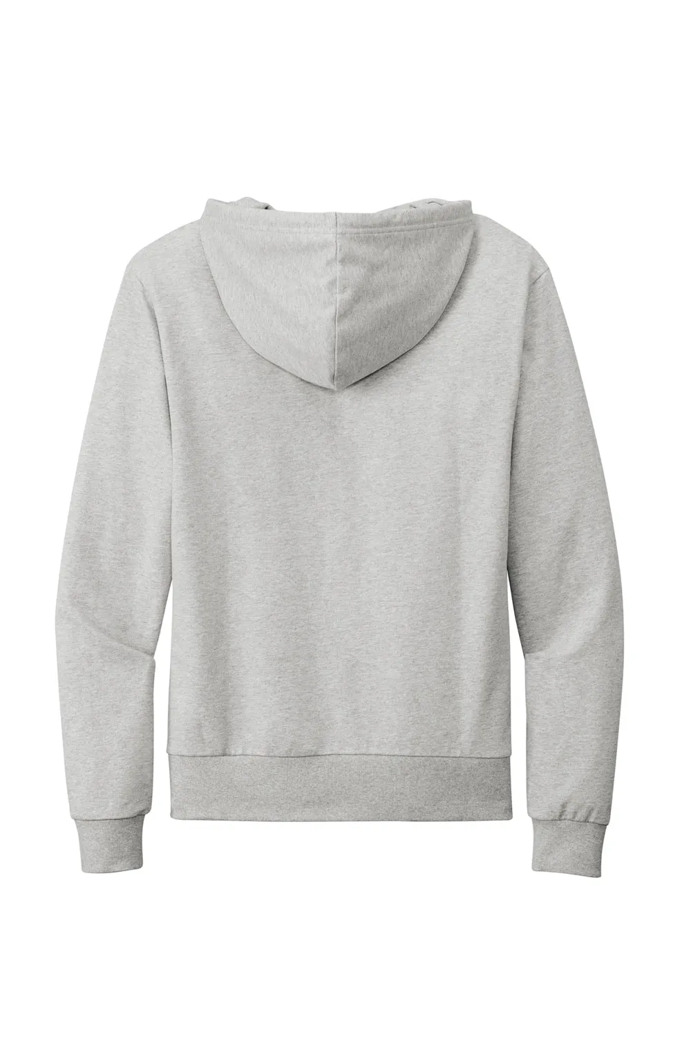 Allmade Mens Organic French Terry Full Zip Hooded Sweatshirt Hoodie w/ Pockets - Heather Granite Grey