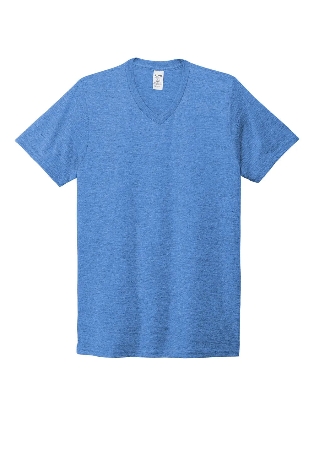 Allmade Mens Short Sleeve V-Neck T-Shirt - Azure Blue