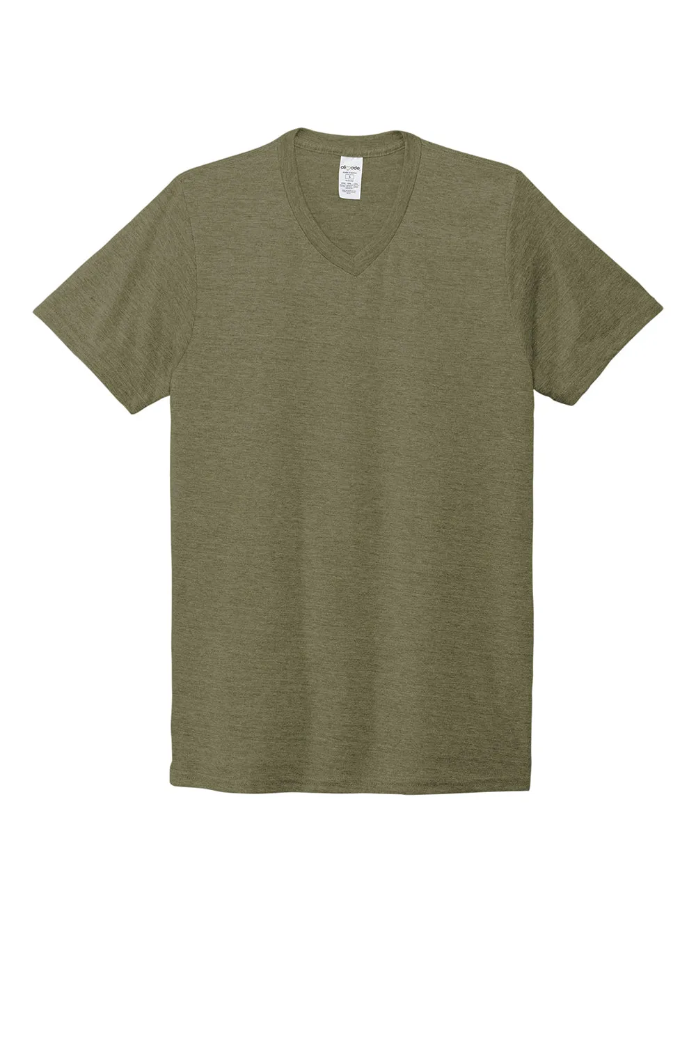 Allmade Mens Short Sleeve V-Neck T-Shirt - Olive You Green