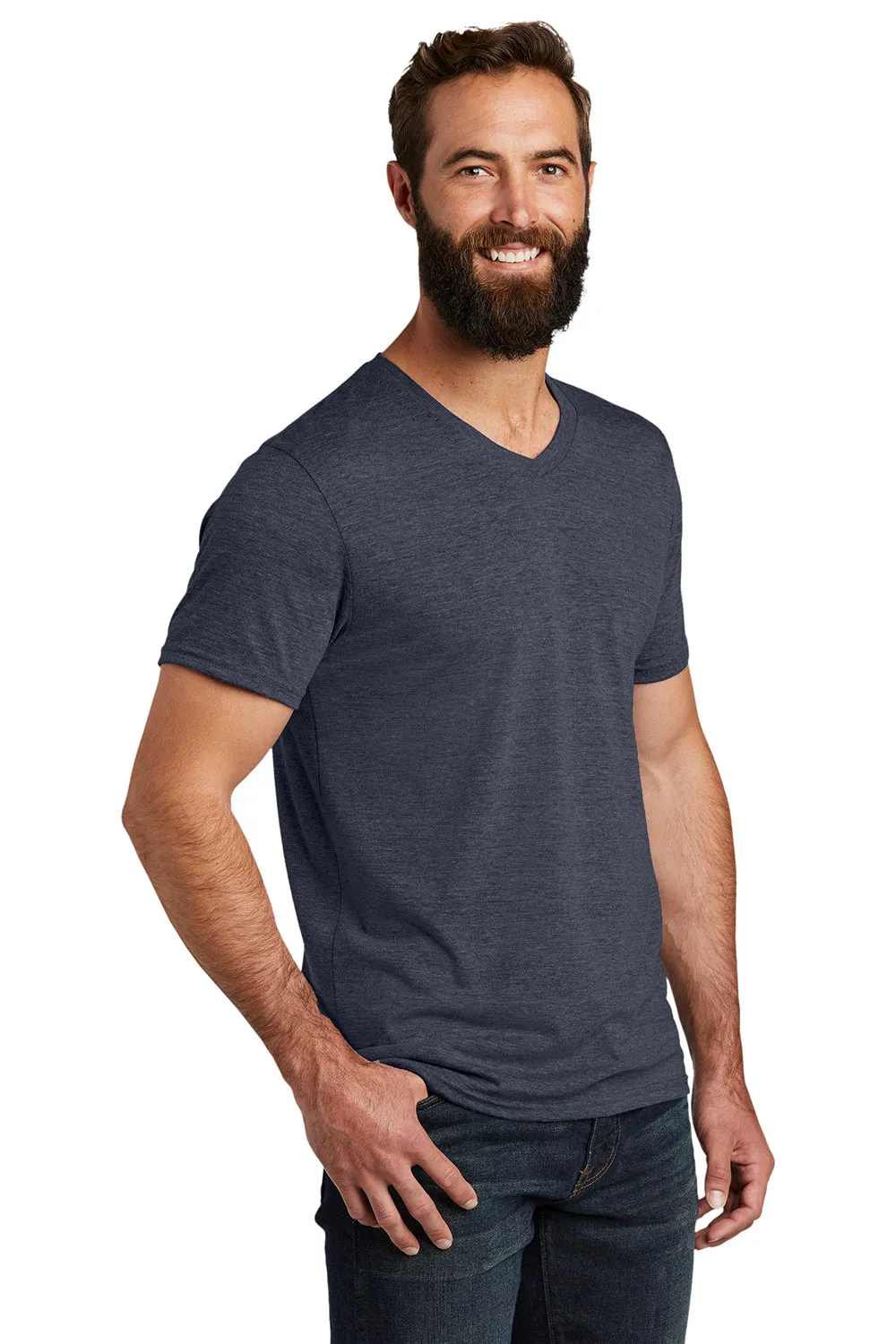 Allmade Mens Short Sleeve V-Neck T-Shirt - Rebel Blue