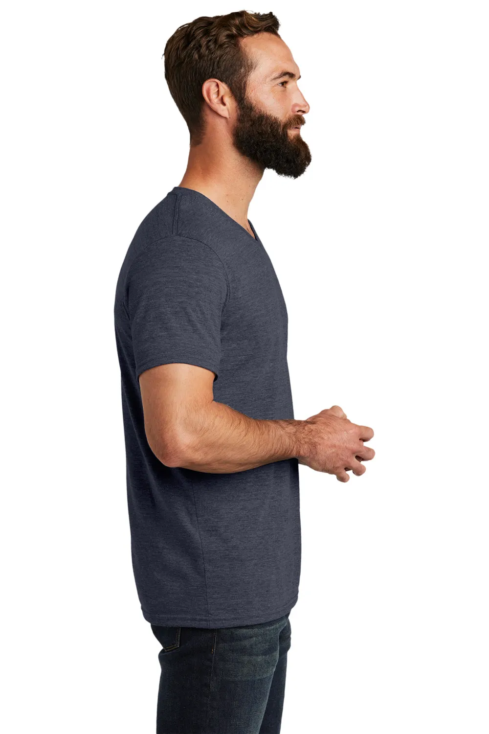 Allmade Mens Short Sleeve V-Neck T-Shirt - Rebel Blue