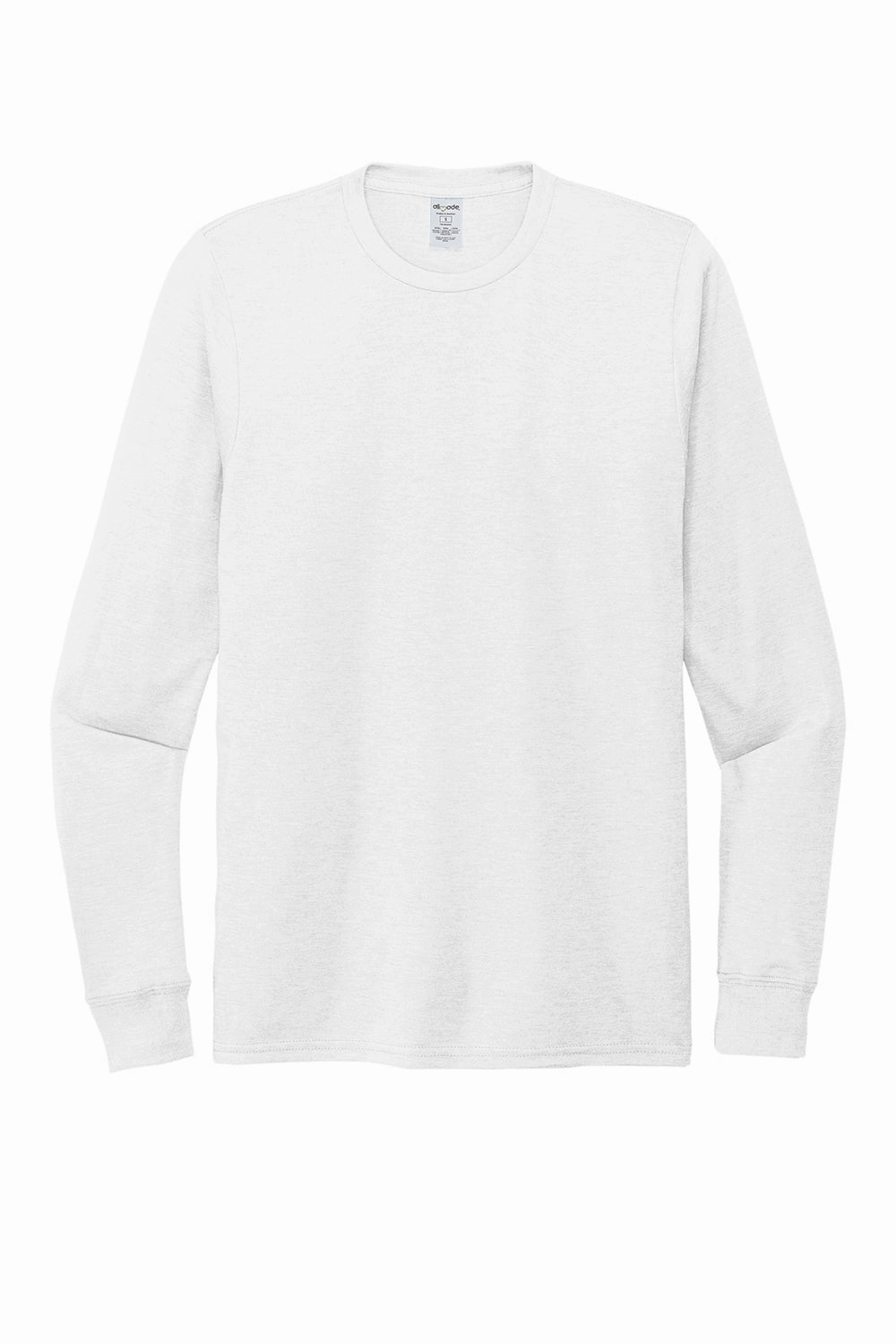 Allmade Mens Long Sleeve Crewneck T-Shirt - Bright White