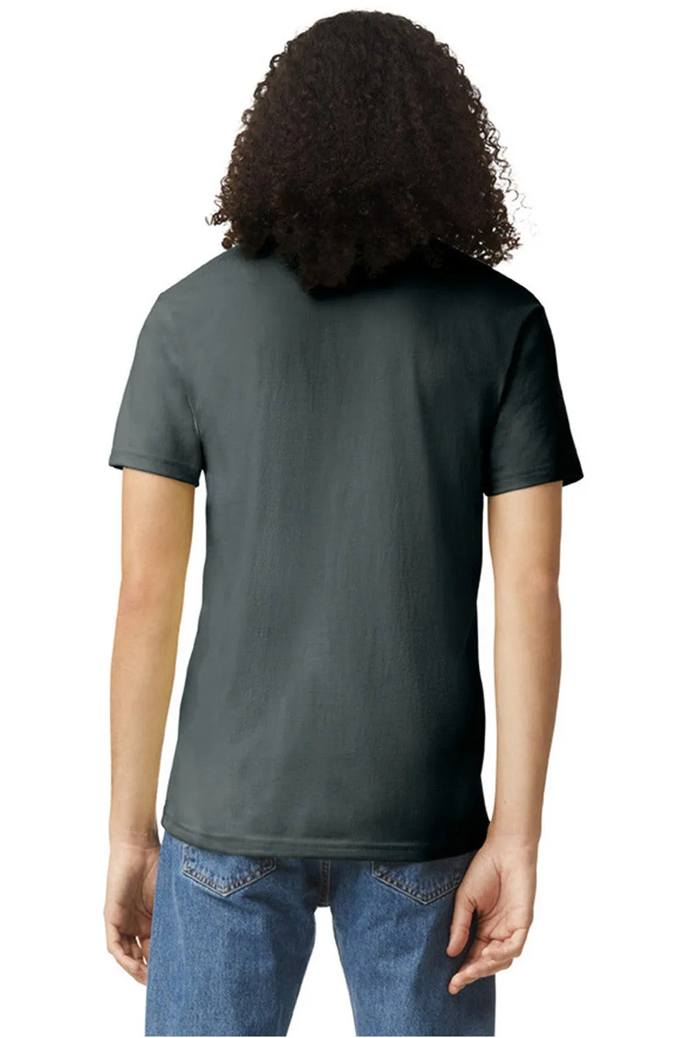 American Apparel Mens CVC Short Sleeve Crewneck T-Shirt - Heather Charcoal Grey