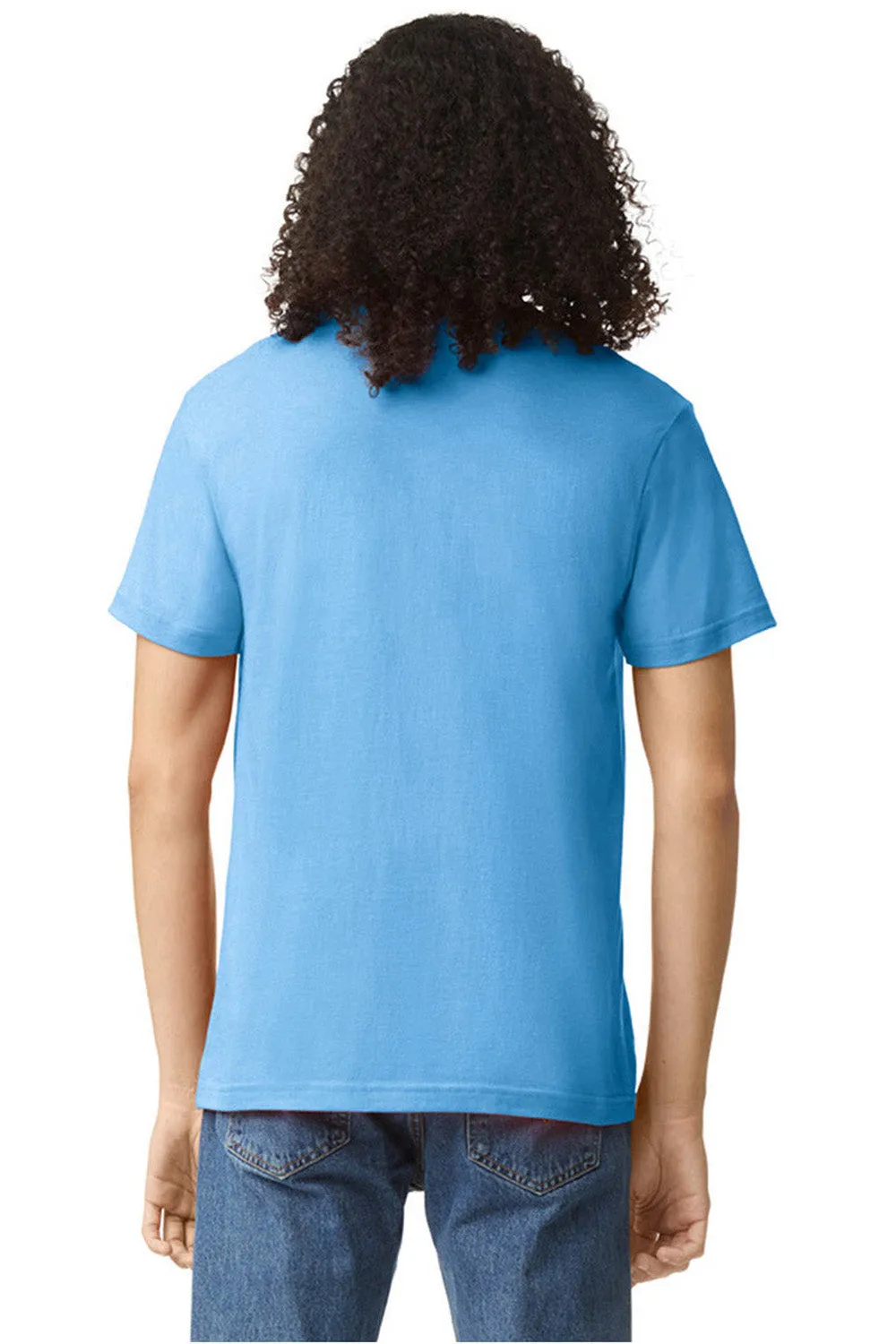 American Apparel Mens CVC Short Sleeve Crewneck T-Shirt - Heather Light Blue