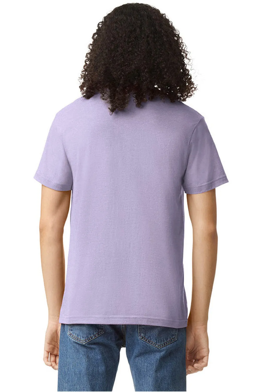 American Apparel Mens CVC Short Sleeve Crewneck T-Shirt - Heather Lilac Purple