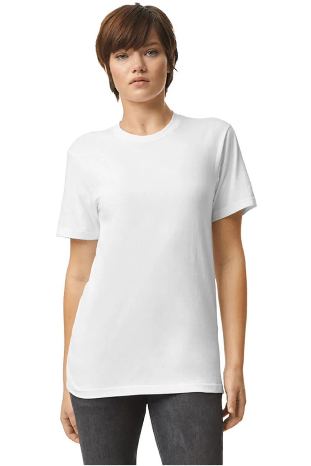 American Apparel Mens CVC Short Sleeve Crewneck T-Shirt - White